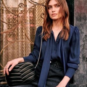 Blue Laurya Silk Blouse 34